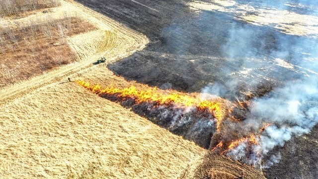 Aerial footage of a controlled burn. Phot by Jarred Brooke.
