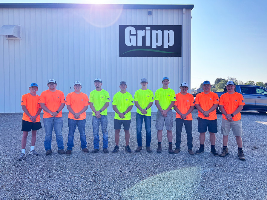 Gripp's 10 Purdue interns gather at Gripp's headquarters at 8 a.m. to start the long day