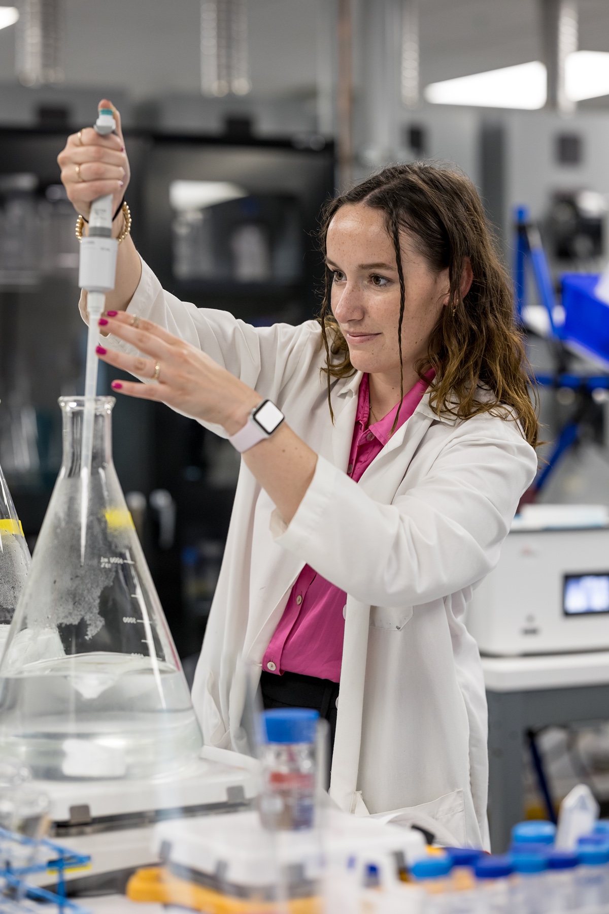 Bryn Yoder working in the lab