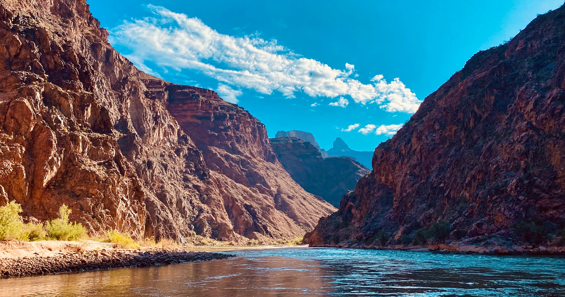 The base of the Grand Canyon at the Colorado River 