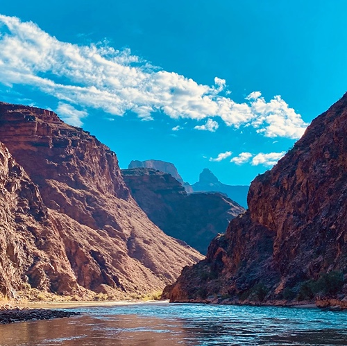The base of the Grand Canyon at the Colorado River 