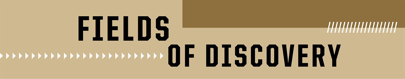 A web banner that reads, "Fields of Discovery."