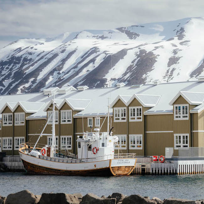 Boat on a harbor ready to sail, Land of Fire and Ice, Iceland