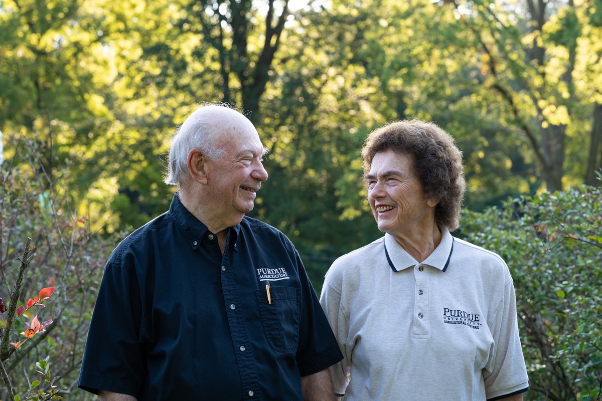 Mr. and Mrs. Martin at their blueberry farm 