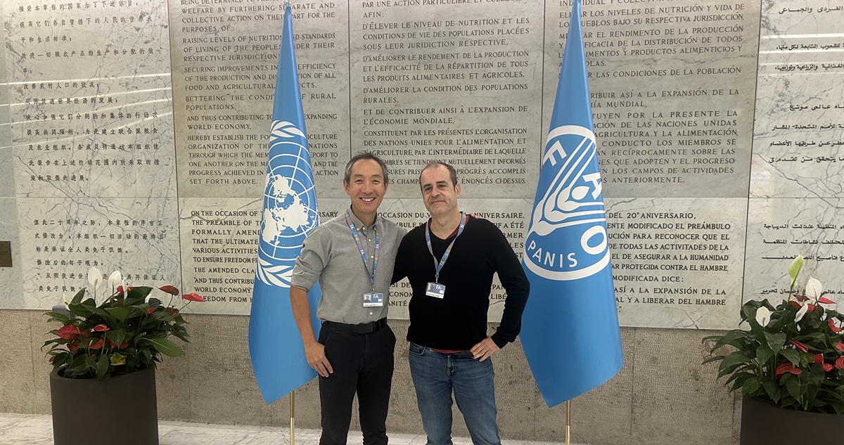 Jingjing Liang and Javier Gammara at the U.N. Food and Agriculture Organization