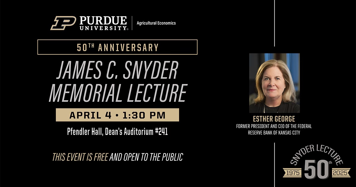 Esther George to speak at 50th James C. Snyder Memorial Lecture.