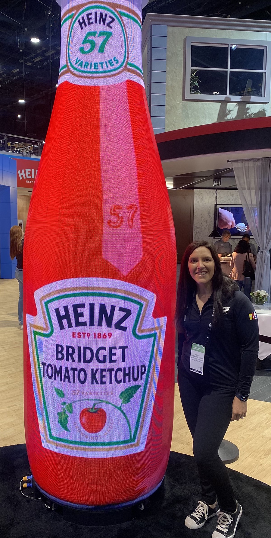 Bridget McClatchey with Heinz Ketchup bottle 