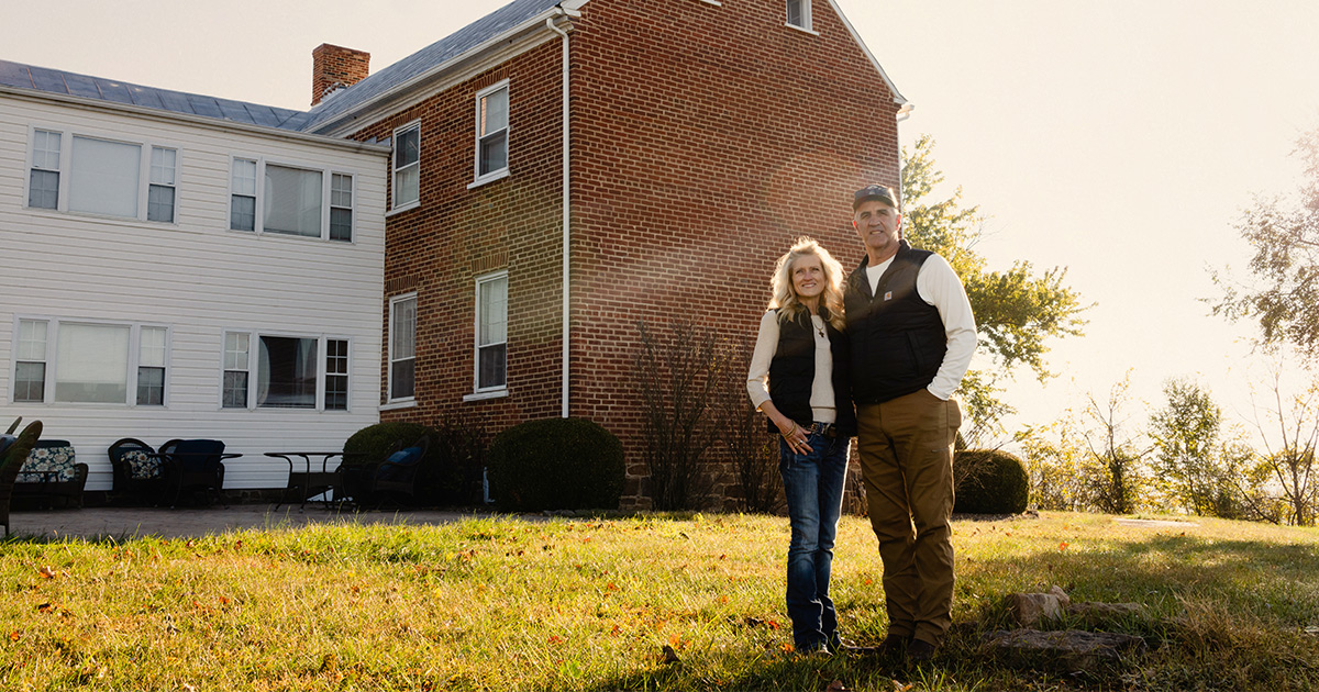 Sam and Kelly Williams are pictured on their farm in West Virginia’s South Branch Valley.