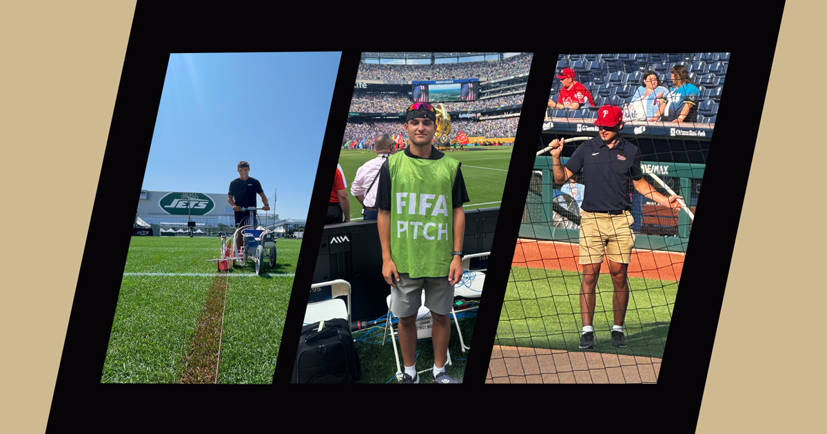 Leuck as an intern for professional sports teams.