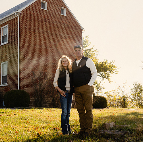 Sam and Kelly Williams are pictured on their farm in West Virginia’s South Branch Valley.