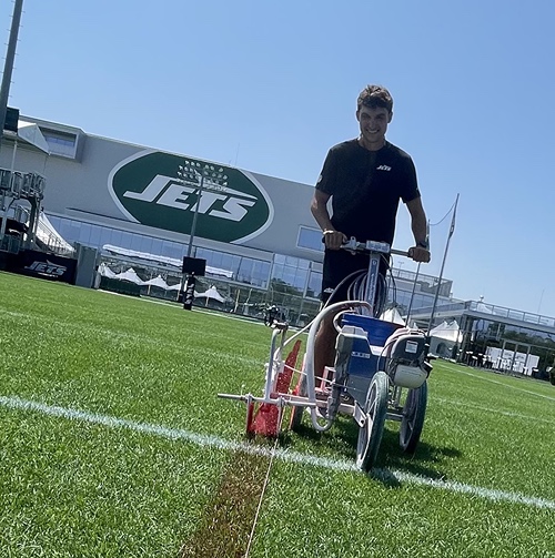 Leuck as an intern for professional sports teams.