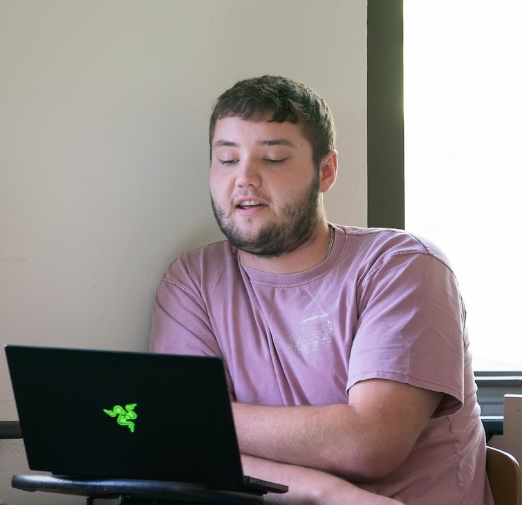 Senior aquatic sciences major Austin Mygrant answers questions about his One Health class topic.