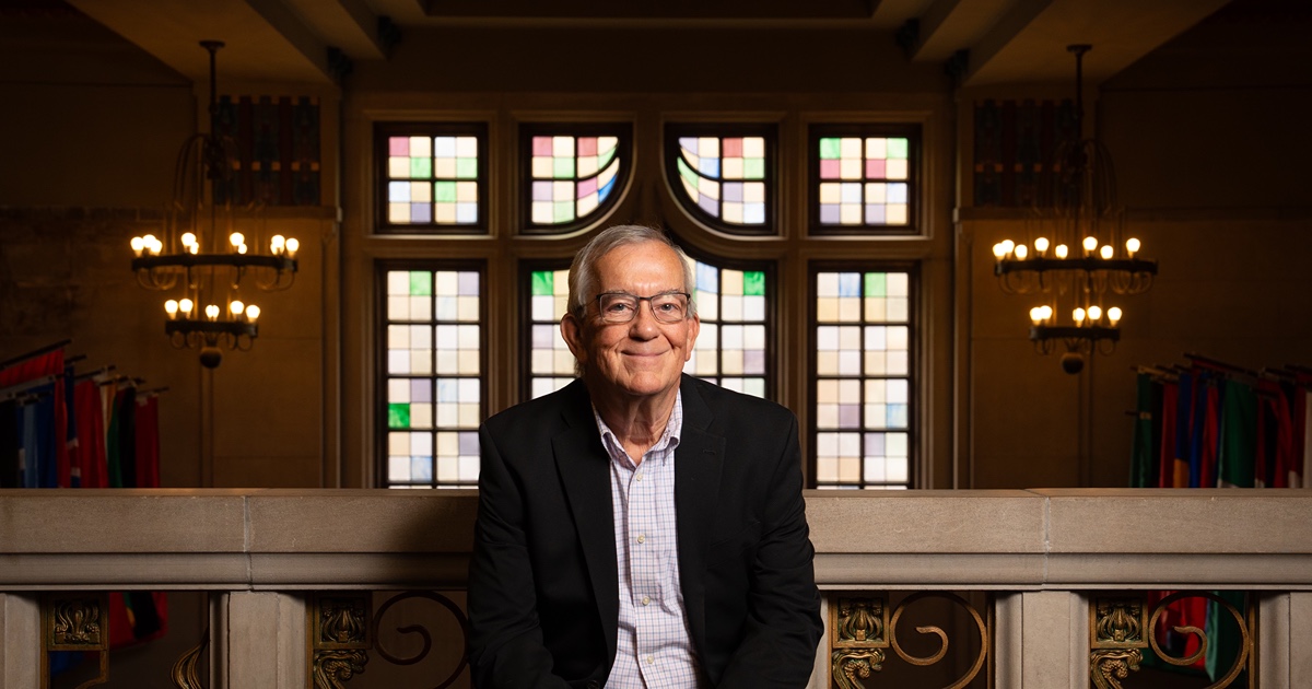 Mark Russell photograph taken in the Purdue Union