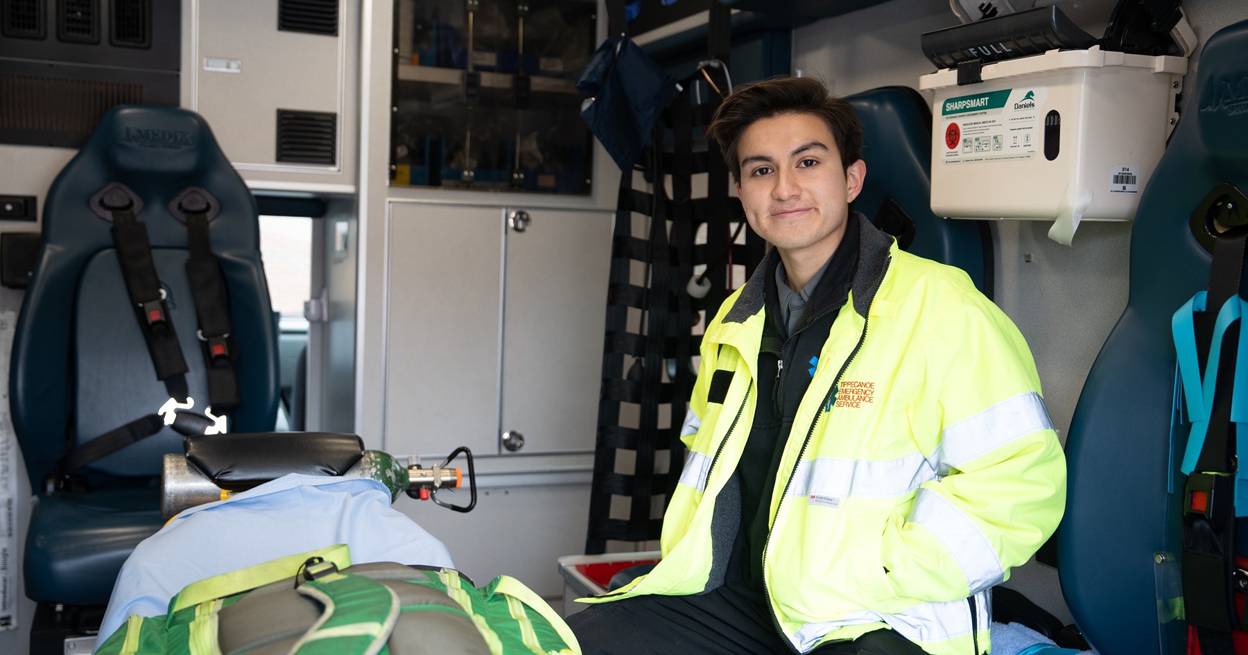 Uribe works as an EMT for Tippecanoe Emergency Services