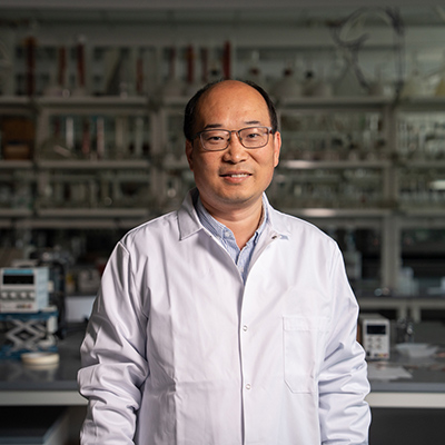 Junli Liu in a Purdue lab
