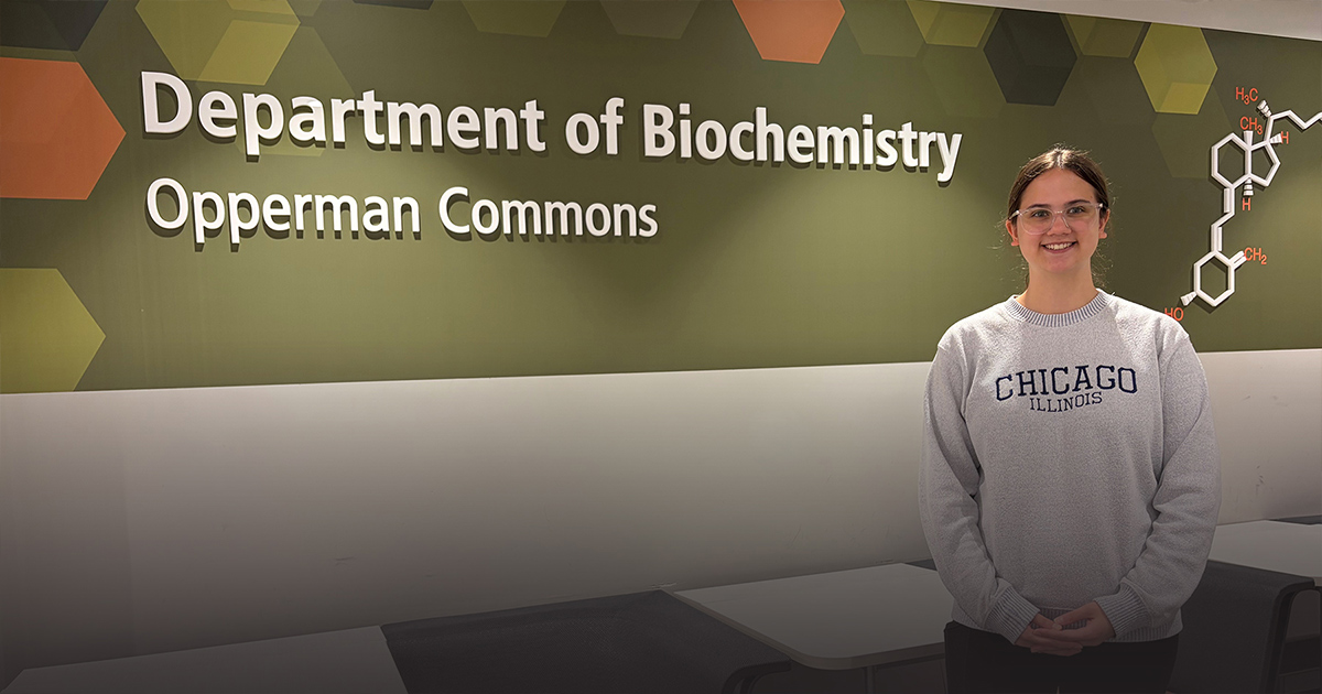 Virginia Akins in the Biochemistry building