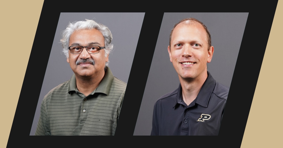 Black and gold graphic with headshots of Krishna Nemali (left) and Stephen Meyers (right)