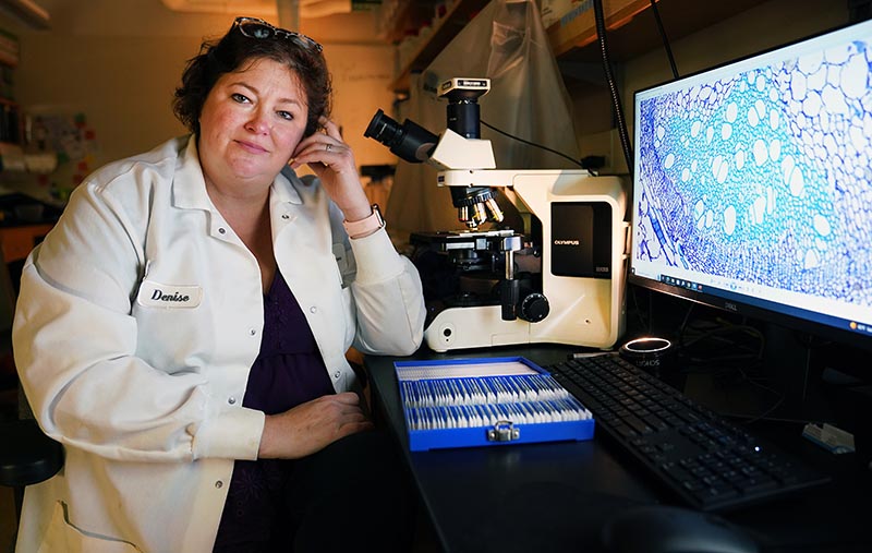 Denise Caldwell in the lab