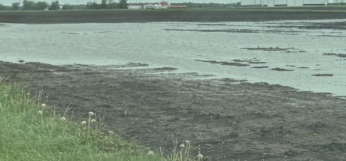 A field with severe flooding