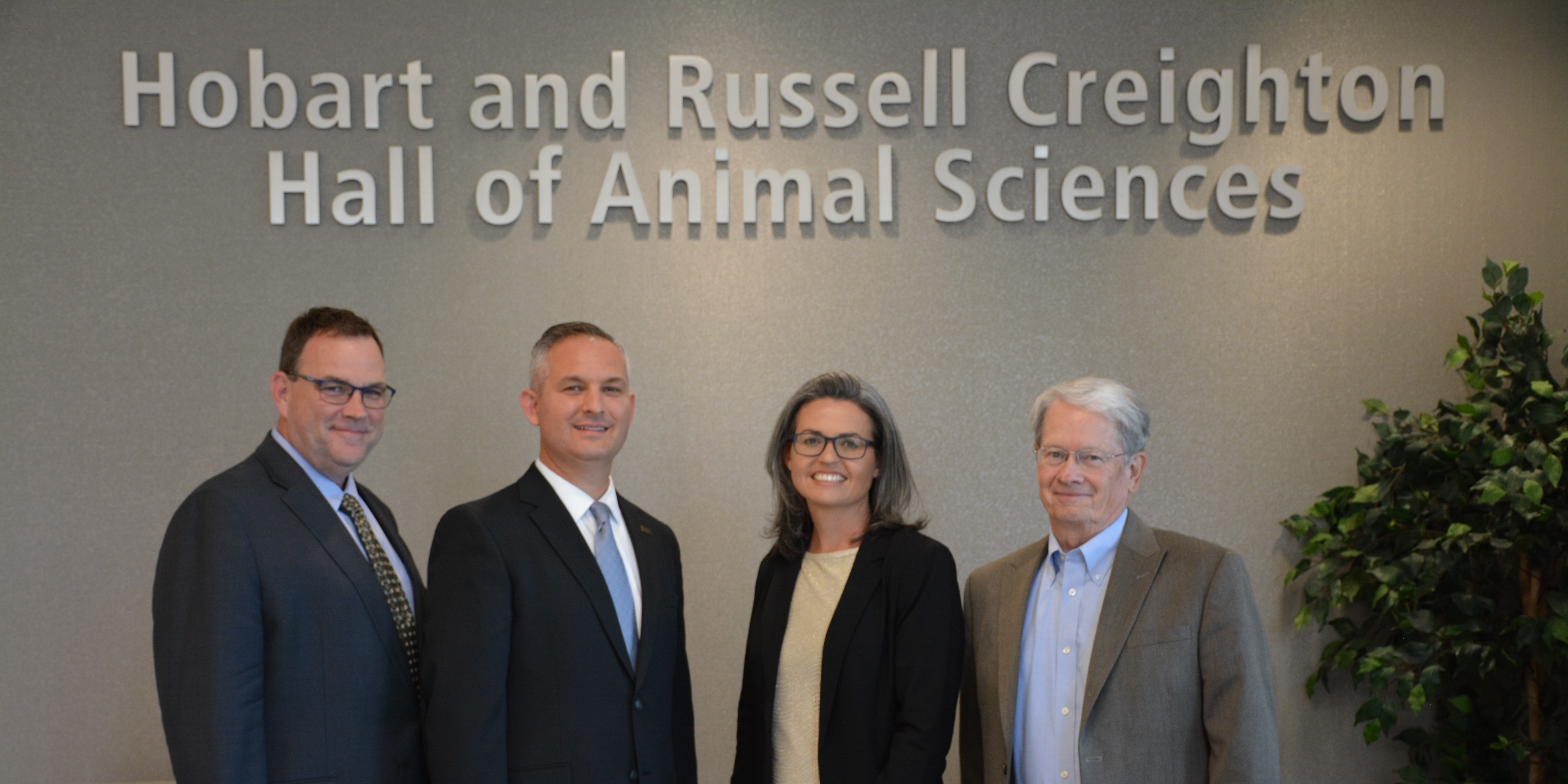From left to right: Dr. John Blanton, Dept. Head; Dr. Brian Bowker, Mid-Career; Dr. Jolena Waddell, Early Career; and Mr. Gerald “Jerry” Nickel, Lifetime