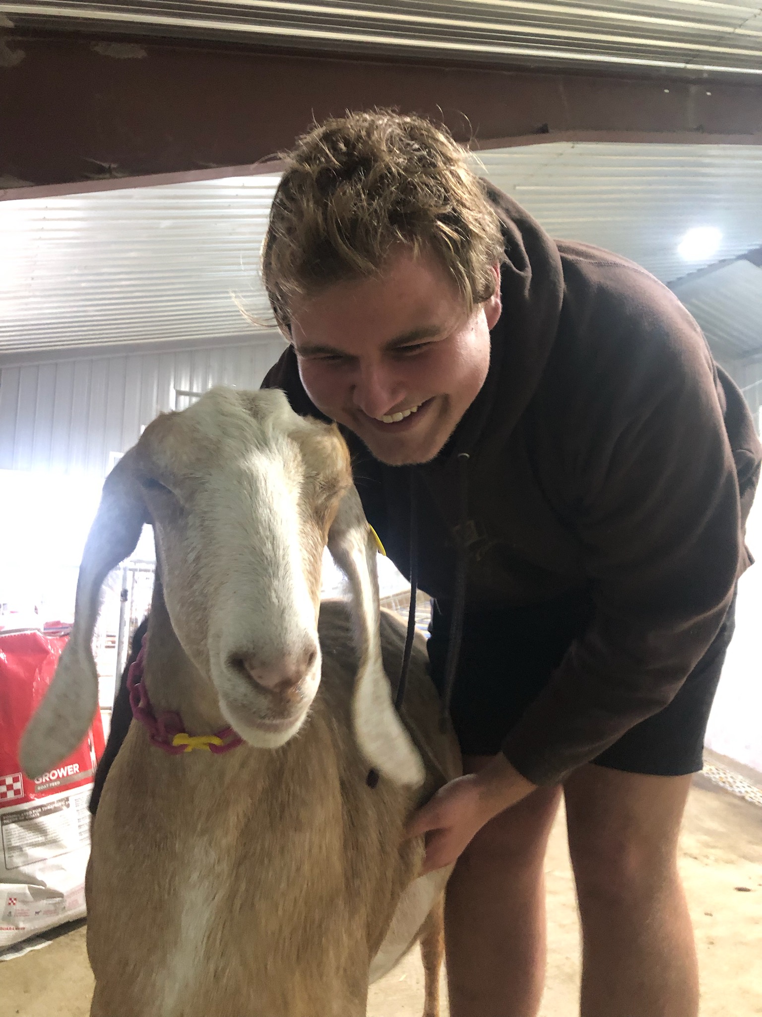 a male and a goat