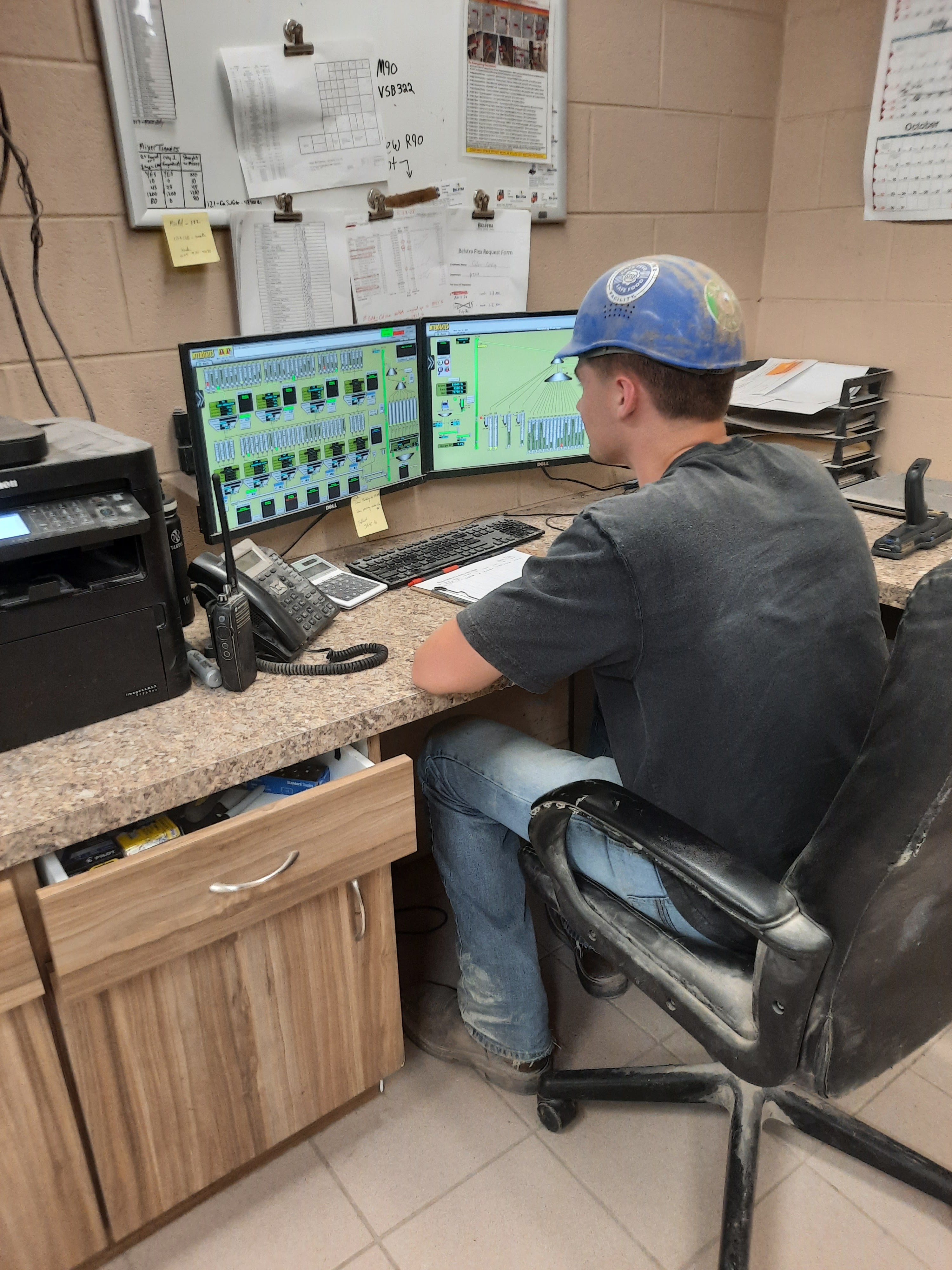 a man working at a computer