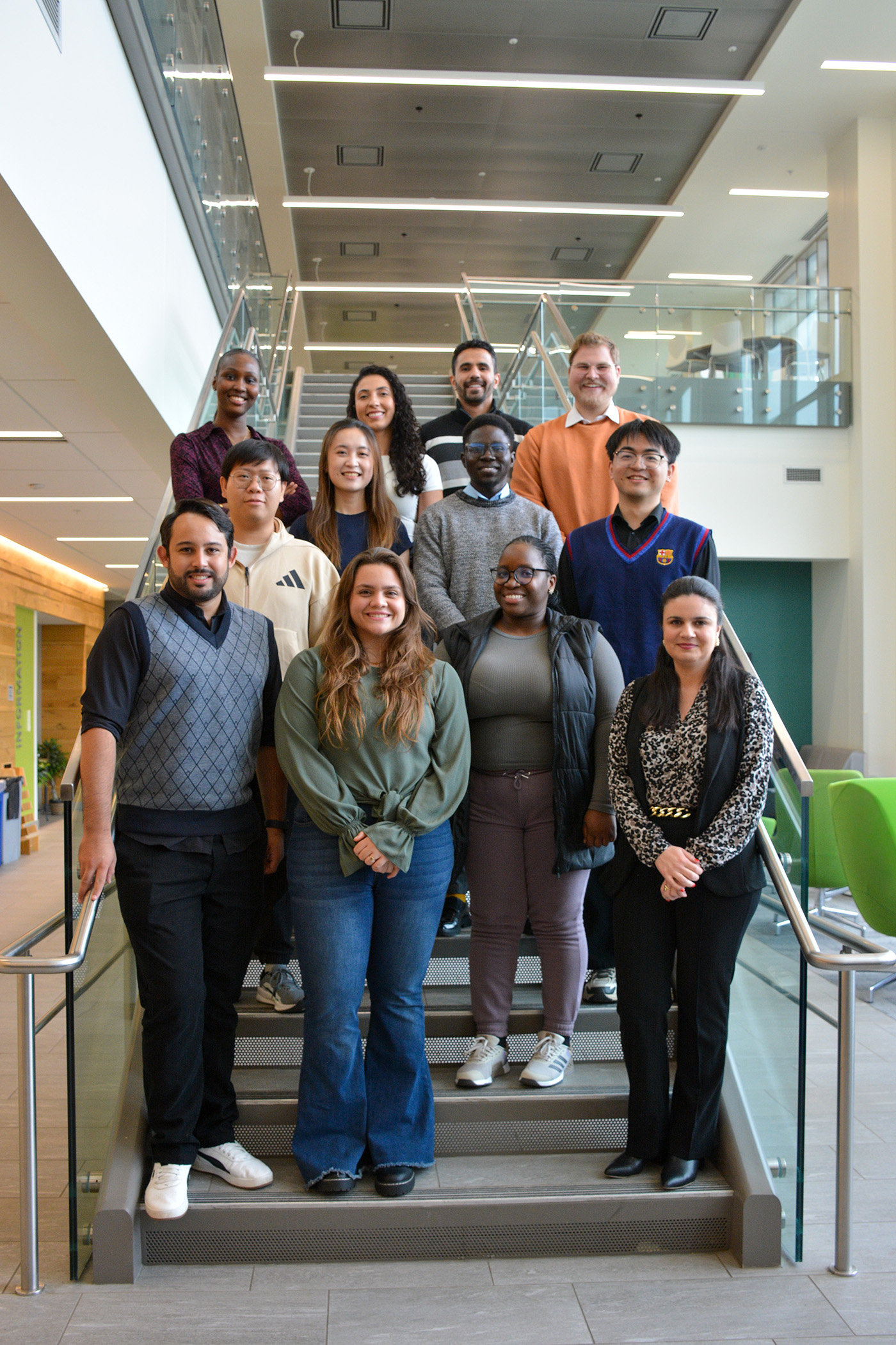 Members of Hinayah Rojas' lab stand together.