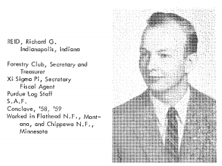 Richard Reid in the 1960 Log book
