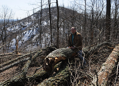 Seifert surveys the damage of the Henryville tornado in 2012