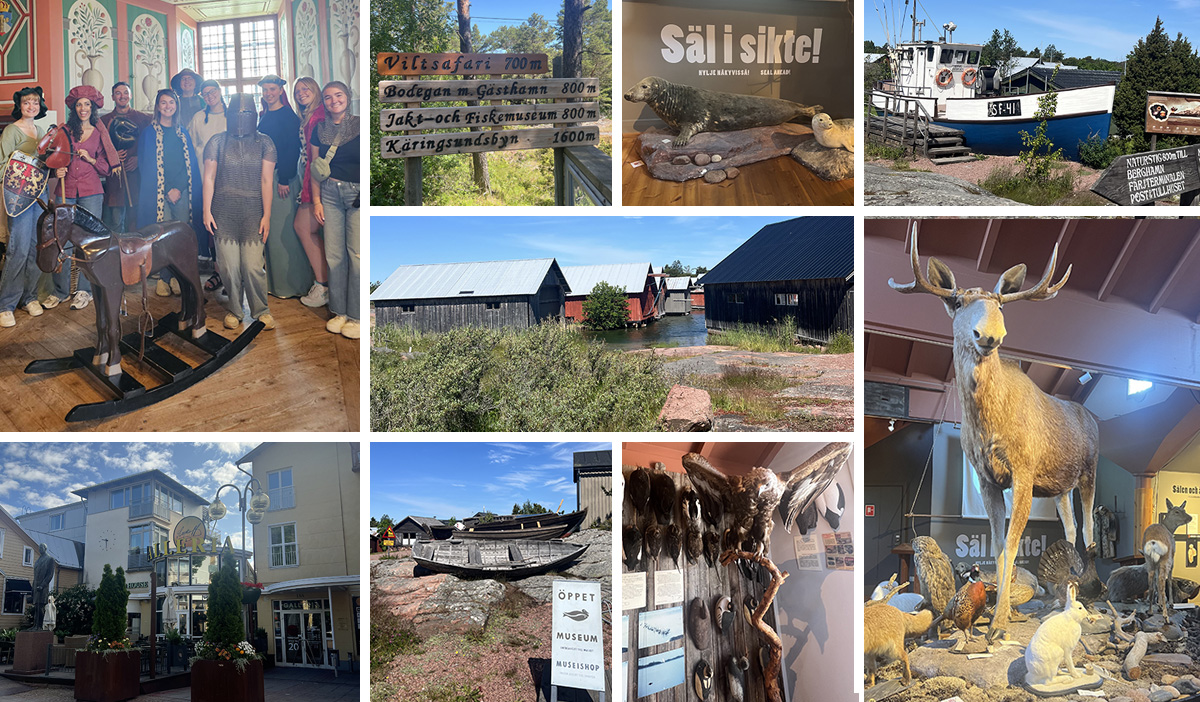 Collage of photos from Grace Brown's study abroad trip to Sweden.