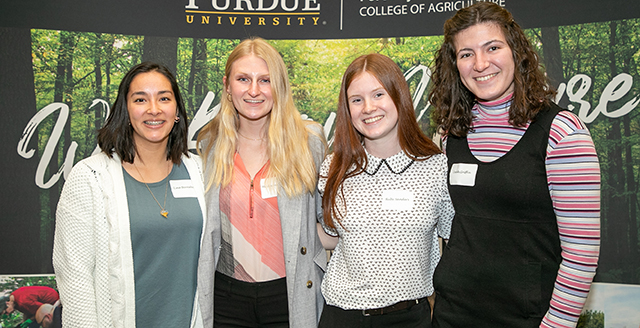 2022 FNR Outstanding Students - Leah Griffin, Ruby Sanders, Madison Kresse and Lina Bernabe