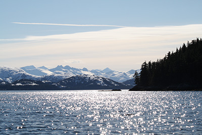 Bay off Esther Island, Alaska where Zoe Almeida worked as a hatchery technician.