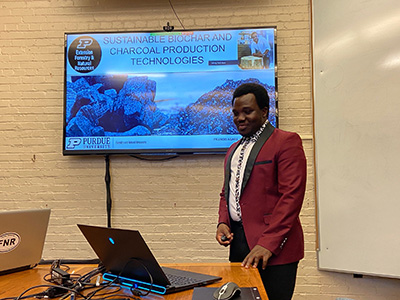 Francis Asare presents his thesis defense