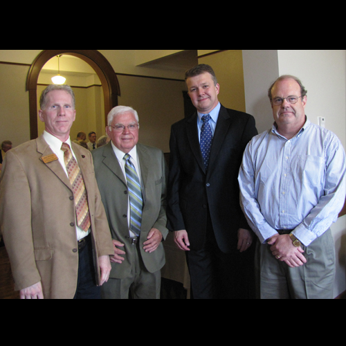 Dr. Rob Swihart, Bob Burke and others at an HTIRC meeting in 2016. 