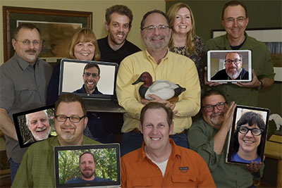 Dave Case and the DJ Case & Associate Staff with the 2018 Canvasback Award