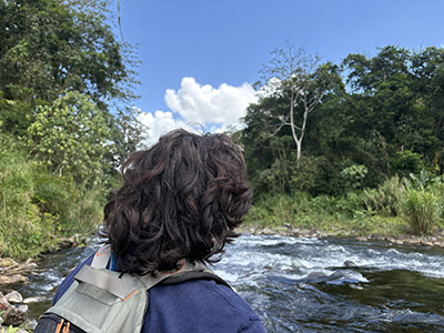 Max Clark looks out over a river