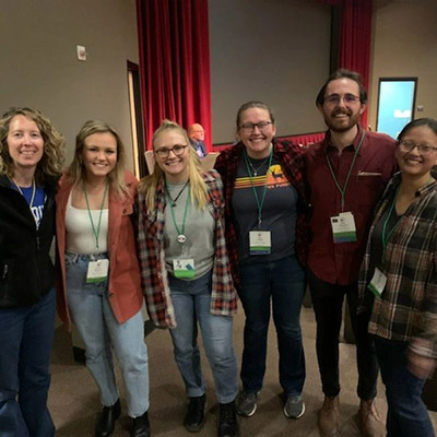 Dudley with the TWS Quiz Bowl team and Dr. Elizabeth Flaherty