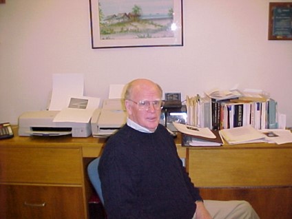 Dr. Carl Eckelman in his office