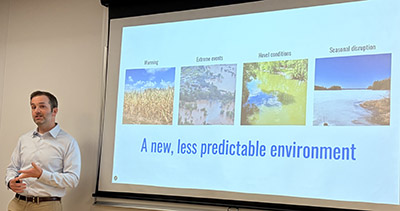 Zach Feiner teaching about a new, less predictable environment.