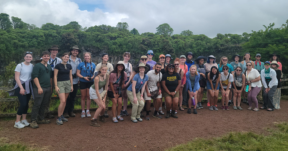 The Galápagos study abroad group