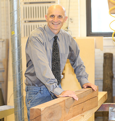 Rado Gazo in the Wood Research Lab.