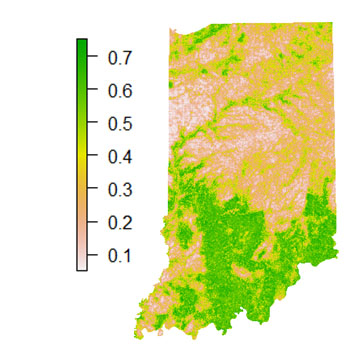 Habitat suitability map