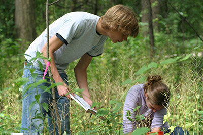 Ken Kellner doing field work