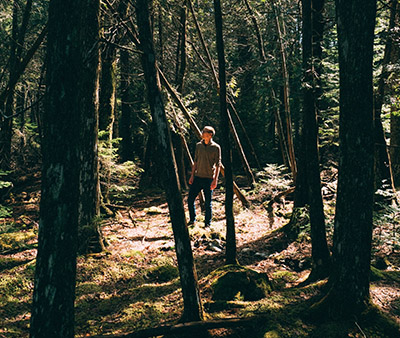 Ken Kellner in a forest