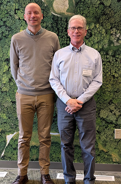Dr. Ken Kellner with his graduate advisor Dr. Rob Swihart.