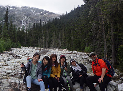 Dr. Kershaw with graduate students at Revelstoke National Park in July 2019.