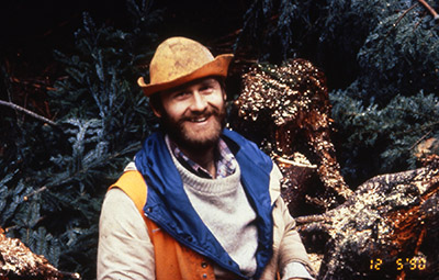 Dr. John Kershaw on his final day of PhD fieldwork in Washington in 1989.