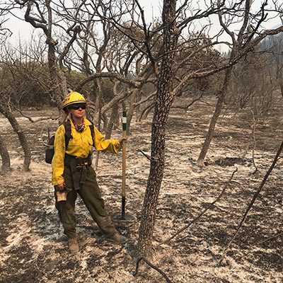 Jenny Lesko on a fire scene