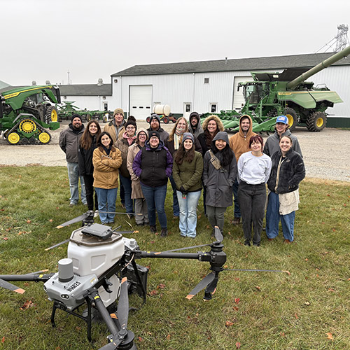 The first graduating class of the Indiana Land Stewardship Leadership Academy, pictured with LSLA lead instructors Jarred Brooke, Jessica Outcalt and Seth Harden.