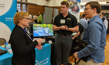 Lucas at career fair